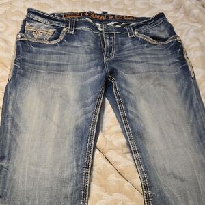 Rock Revival Blue Men's Straight Jeans
